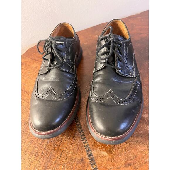 Johnston & Murphy Other - NWOT Johnson and Murphy Loafers Black with White Stitchng 8M Memory Foam Leather